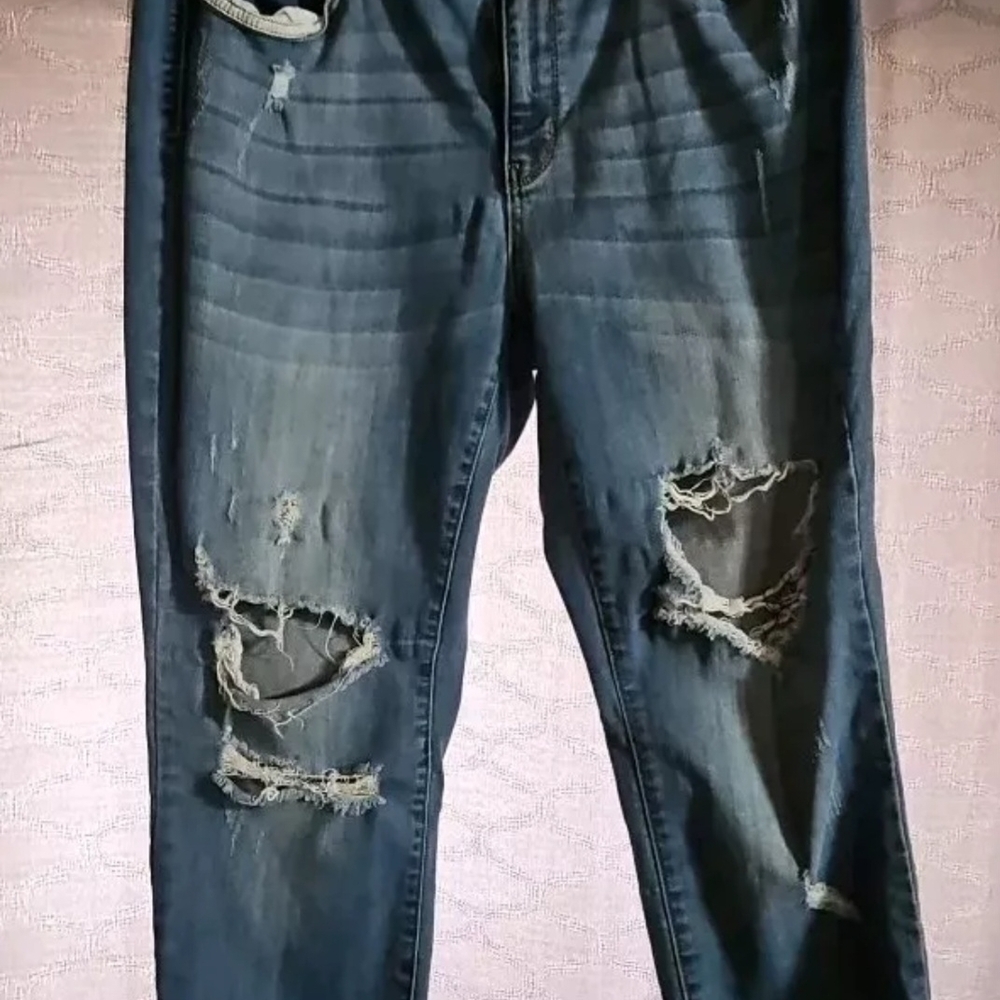 Women's Distressed Judy Blue Jeans 16W Skinny